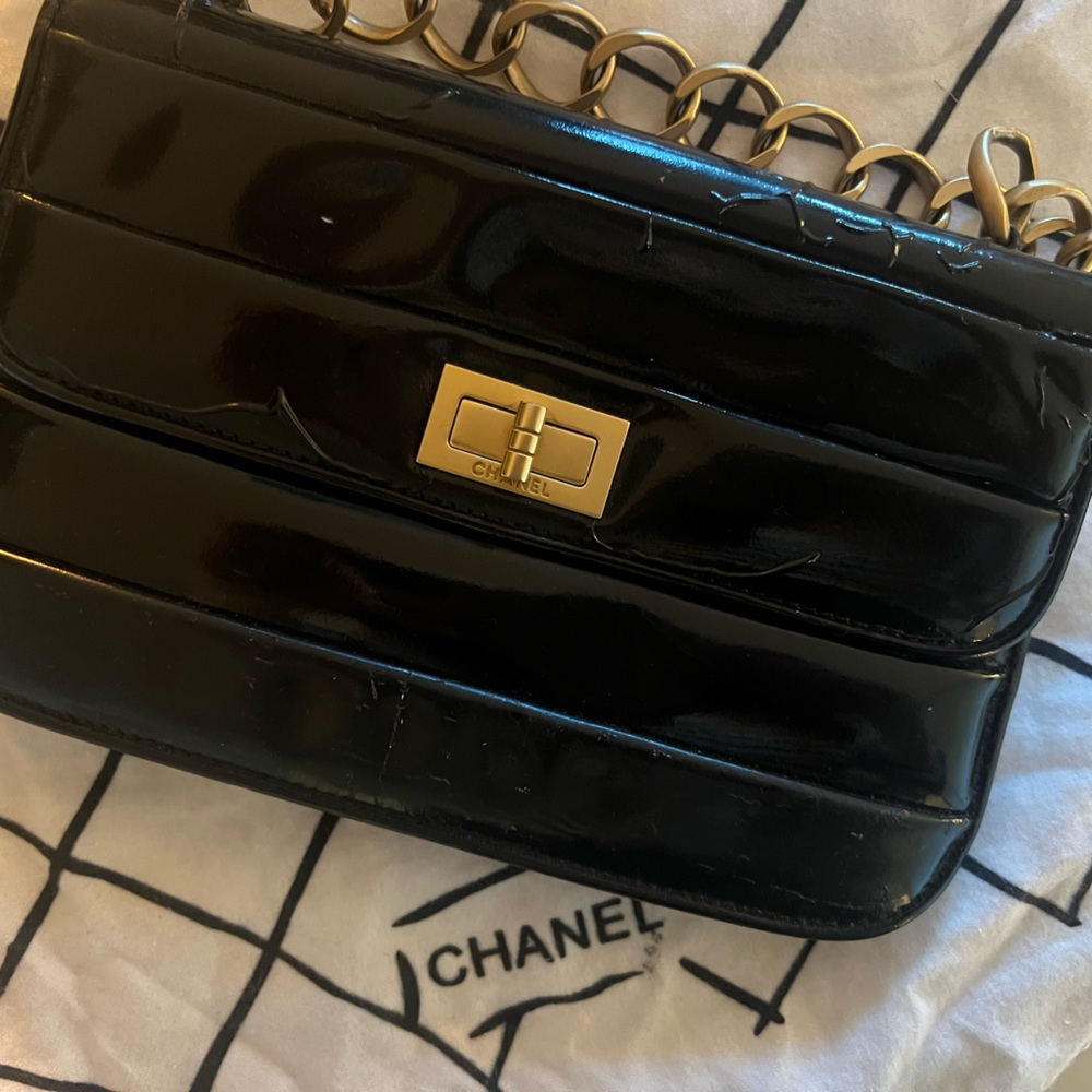 Chanel Black Patent Leather Bag